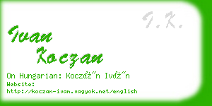 ivan koczan business card